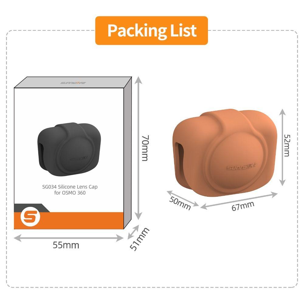 Silicone Lens Cap Anti-Scratch Lightweight Lens Protector Shockproof Durable Lens Protective Cover for DJl Osmo 360