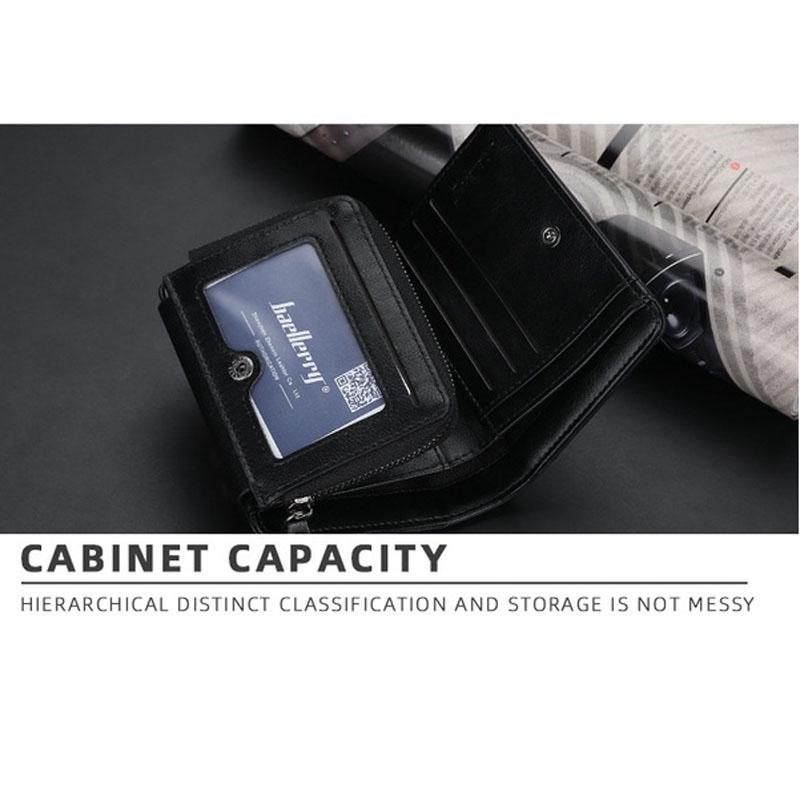 ארנק לגברים Bifold ארנק אלגנטי דק כולל מחזיק כרטיס אשראי חלון מזהה