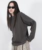 Deumakeu Outstitch Loose Fit Long Sleeve Tee - Charcoal