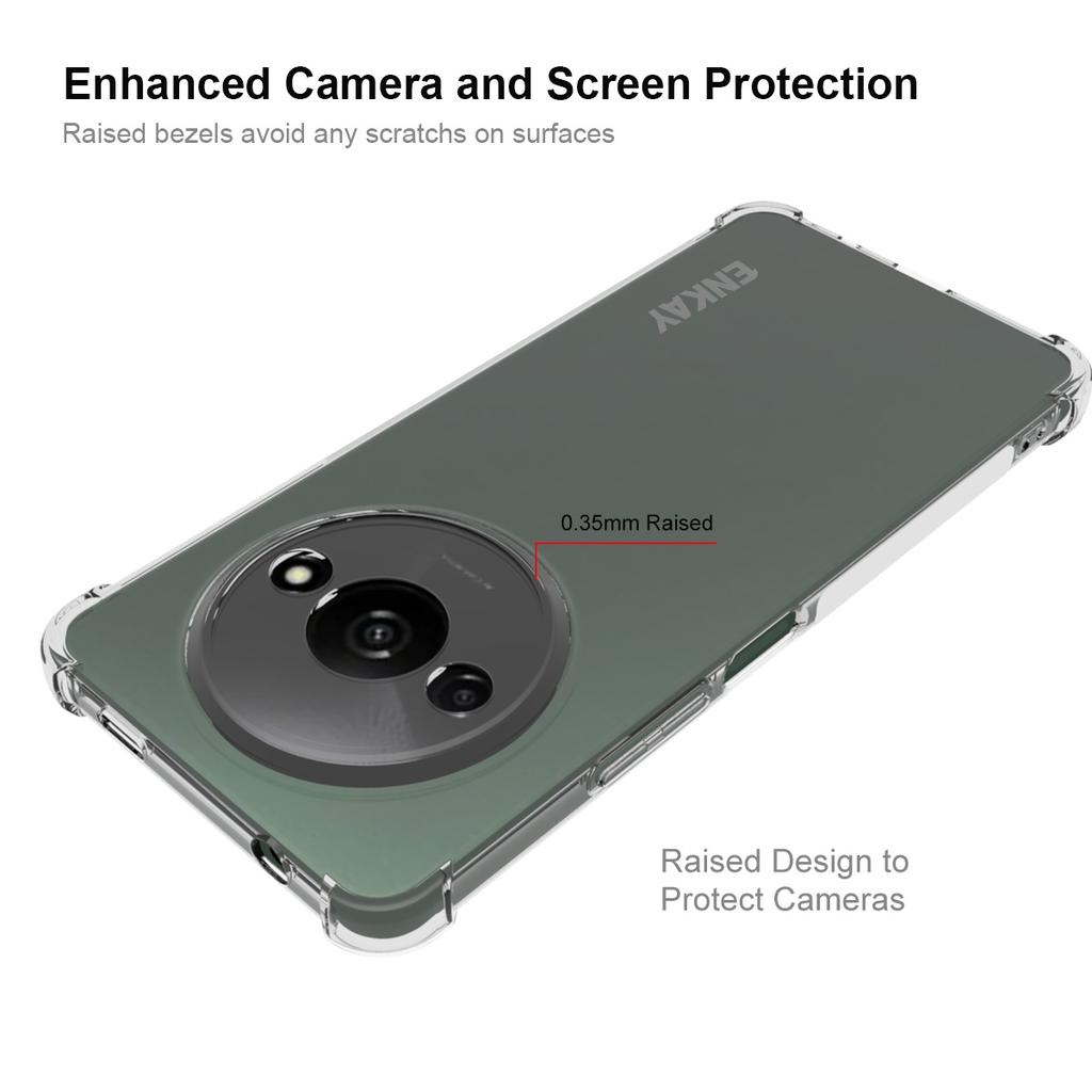 ENKAY HAT PRINCE Für Xiaomi Redmi A3 4G/Poco C61 4G TPU Hülle Rutschfest Sturzsicher Transparentes Handycover