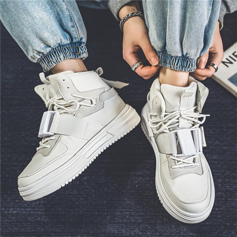 New Men's Classic Fashion High Top Thick Sole Skateboarding Shoes Comfortable Soft Sole Basketball  Sneakers