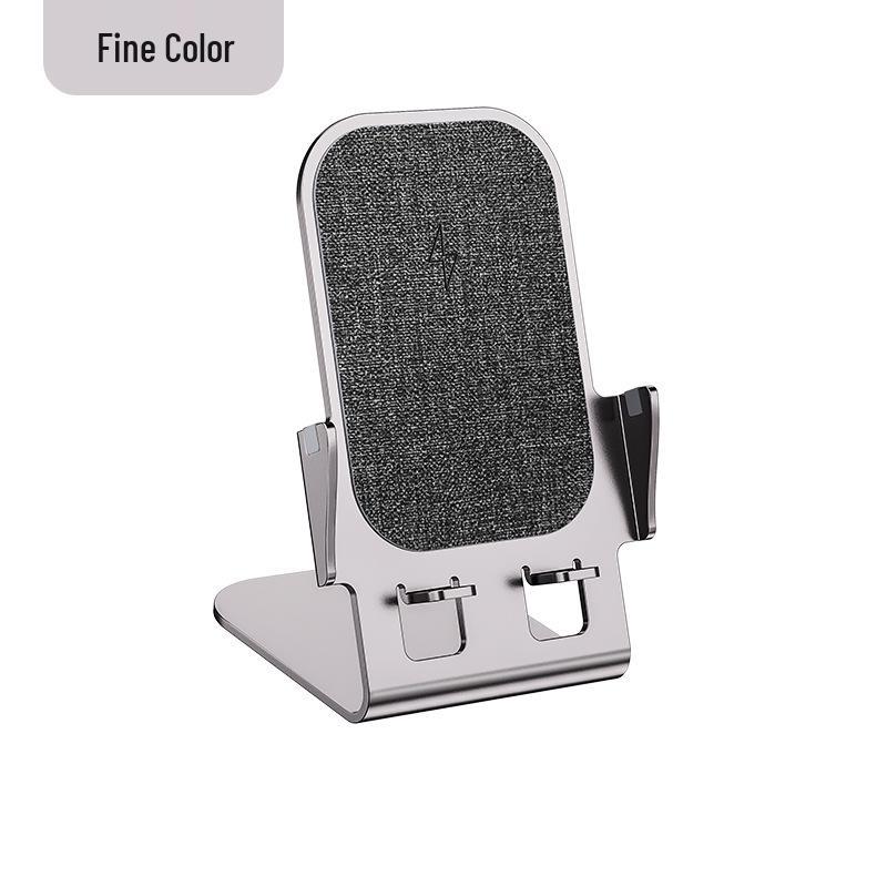 15W Aluminum Alloy Wireless Charging Stand for Apple & Android - Fast Desktop Vertical Charger