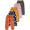 T2F Girl's Regular Fit Track Pants (GLSTRK05_Multicolor 4_11-12 Years)