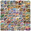 100 Cute Style Colorful Bus Graffiti Stickers Children's Stickers Water Cup Computer Waterproof Decorative Stickers
