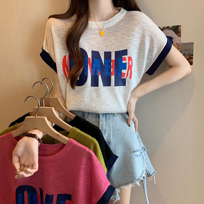 

Футболки (Женский) футболка с коротким рукавом четырехцветная L-4XL