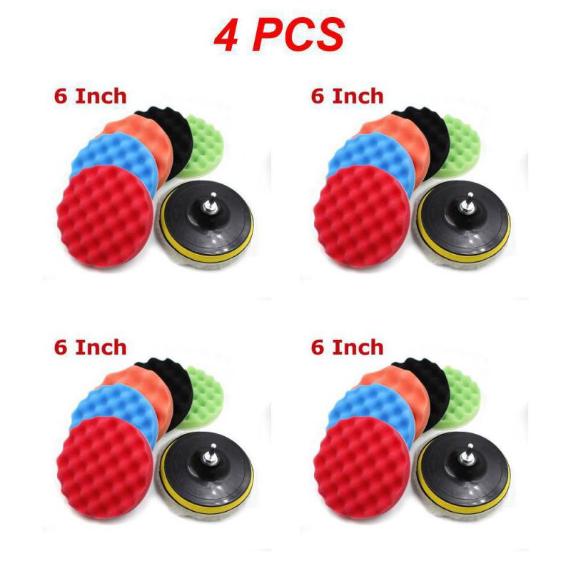 2/3/4 szt. 5 6 7 cali Gąbkowe pady do polerowania samochodu Woskowanie Zestaw do polerowania do łodzi Samochodu Polerka Bufor Wiertarka Koło Polerujące Usuwa