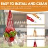 8Pcs Chicken Vegetable Net String Bag Fruit Hanging Feeder with Hook Large Capacity Feeding Tool for Hen Goose Duck Large Birds