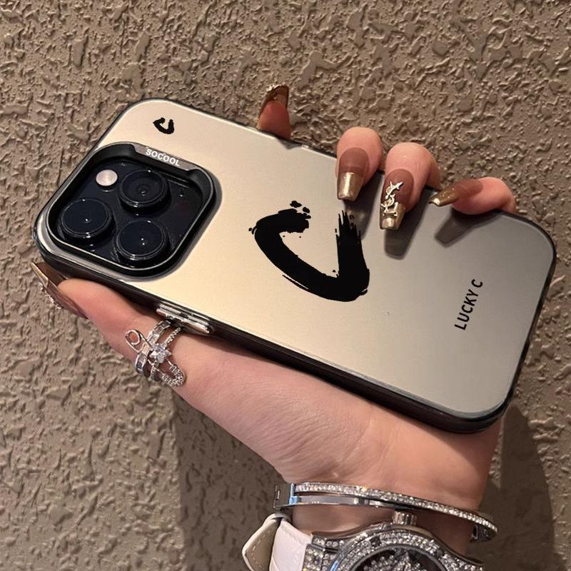 Lucky Letter for Apple 16/15promax Mobile Phone Case iPhone 14 Color Silver 13 Creative 12 Personality 11