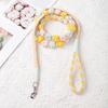 59 Inch Soft Cotton Rope Lead,Handmade Braided Dog Leash with Flowers for Small & Medium Dogs, All-Season for Walking, Training, Pet Accessories