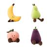 Adorable Fruit Party Plushies For Kids- Banana, Eggplant, Peach, And Pear Options!