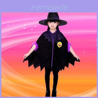 Adorable Disfraz de Bruja de Halloween para Niños con Encaje y Spandex para Diversión al Vestirse
