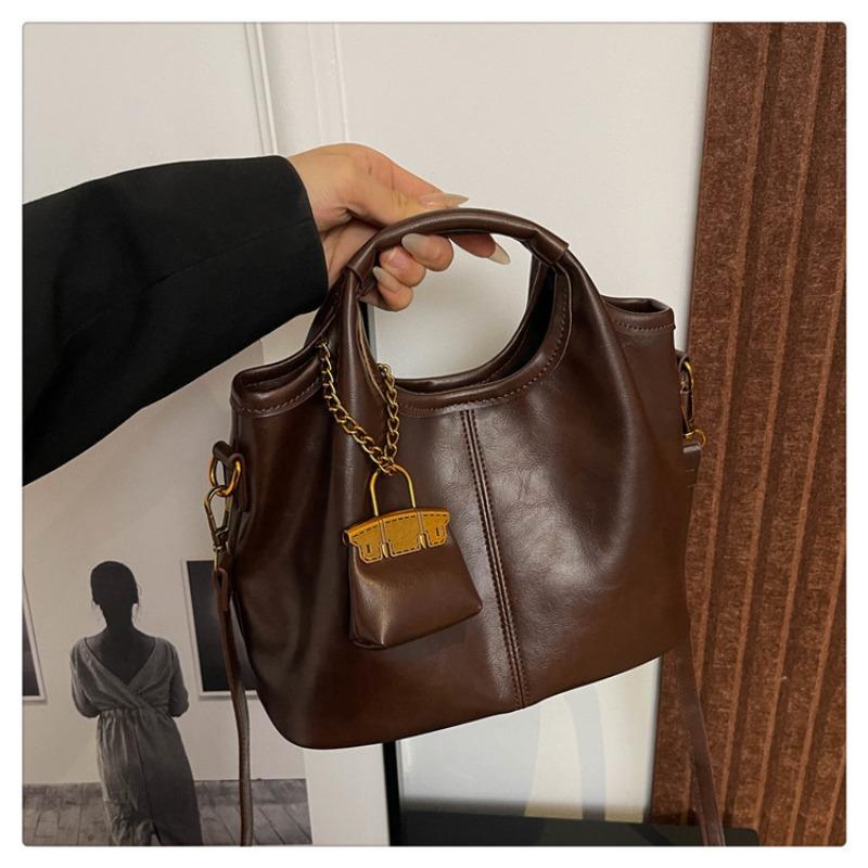 Versatile handbag bag, high-end commuter messenger tote bag, autumn and winter new retro casual shoulder bag
