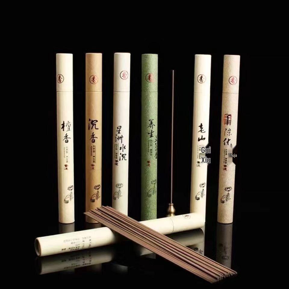 

Sandalwood, Agarwood & Mugwort Incense Sticks - 20g, Cypress & Old Mountain Scents, Ideal for Indoor Deodorizing.