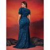 Plus-Size Formal Dress, Long Gown, Post-Party Evening Wear, Cocktail Dress for Plus-Size Women, Big Party Dress