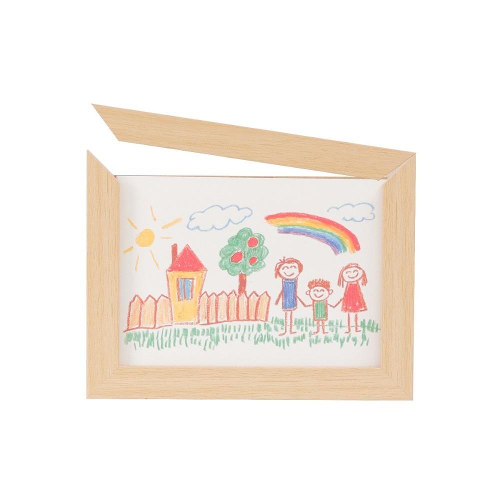 Rotatable Photo Frame Changeable Picture Frame Creative Wooden Kids Art Frame  for Kids