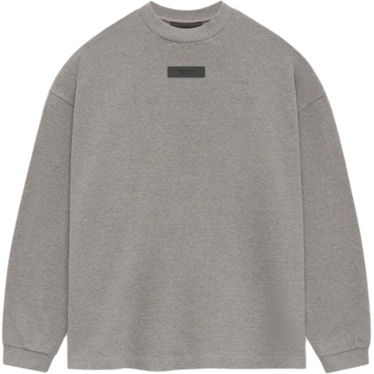 Fear of God Essentials Long-Sleeve Tee Heather Grey Men Tops 125SU244201F