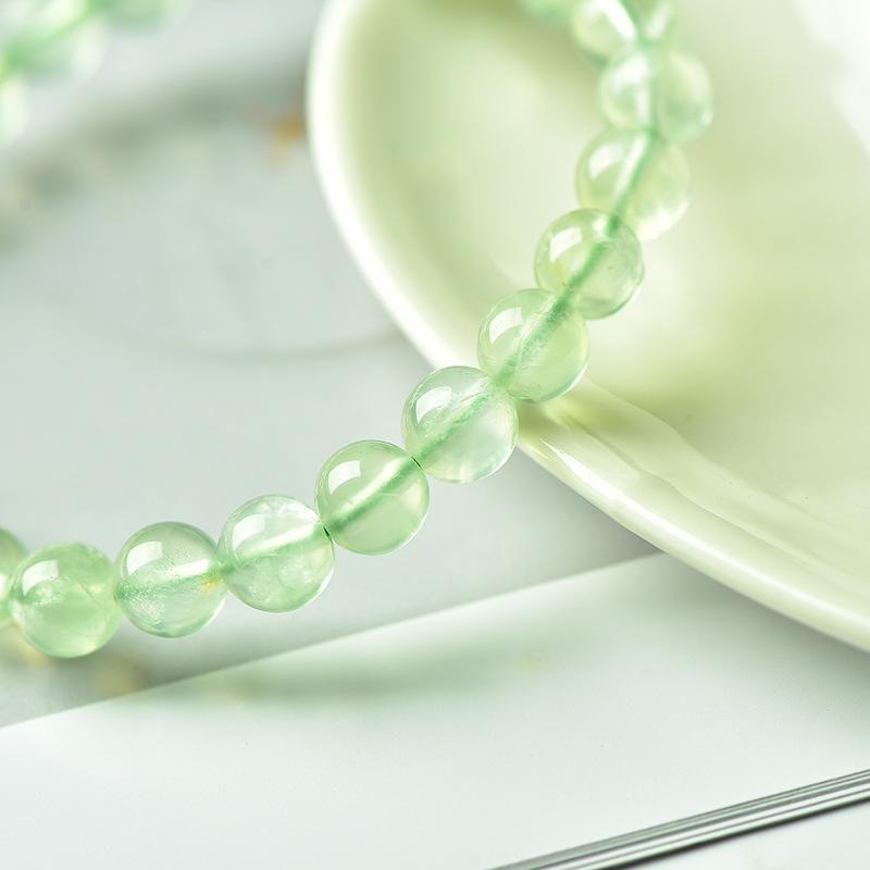 Grape stone bracelet for women and men Crystal jade bracelet with strong fluorescent green gemstone loose beads and grape stone bracelet