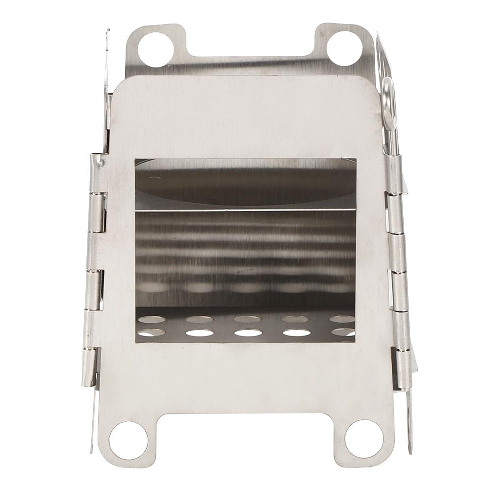 Tragbarer Edelstahl Klappkocher Holzkocher für Outdoor Picknick BBQ Camping Wandern