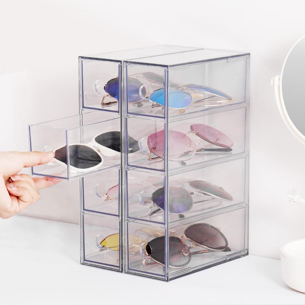 Drawer Style Sunglasses Case Desktop Glasses Storage Box New Acrylic Glasses Case
