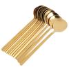 Gold Small Ice Cream Sugar Soup Tableware Dessert Spoon Stirring Spoon Coffee Spoon Teaspoon