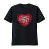 Valentines Day On Rose Petalsmed Heart Able Retro Men S  T Shirt with Fun S for Parties and Holidays Black 2X Large Vintage
