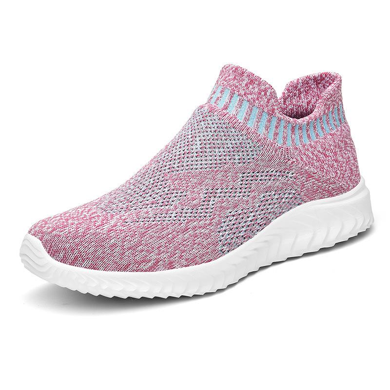 

Spring and Autumn Lightweight Mesh Breathable Socks Shoes Soft Sole Lazy Casual Sleeve Women s Single Shoes 43