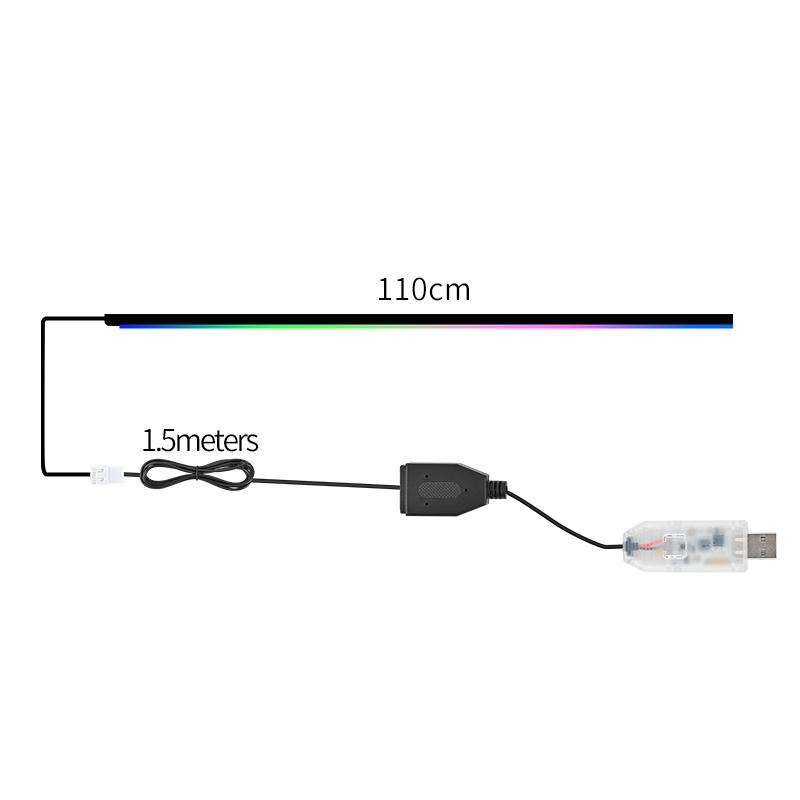 

1/6/10 in 1 Led Car Decorative Lamps Strips RGB 256 64 Colors Acrylic Strips Symphony Streamer Interior Rainbow Ambient Lamp Kit