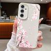 Custodia Floreale Fiori di Pesco Rosa Per Samsung S26 S25 S24 Ultra S23 S22 S21 FE A15 A16 A17 A26 A35 A36 A37 A54 A55 A56 A57 5G Copertura con Texture in Pelle