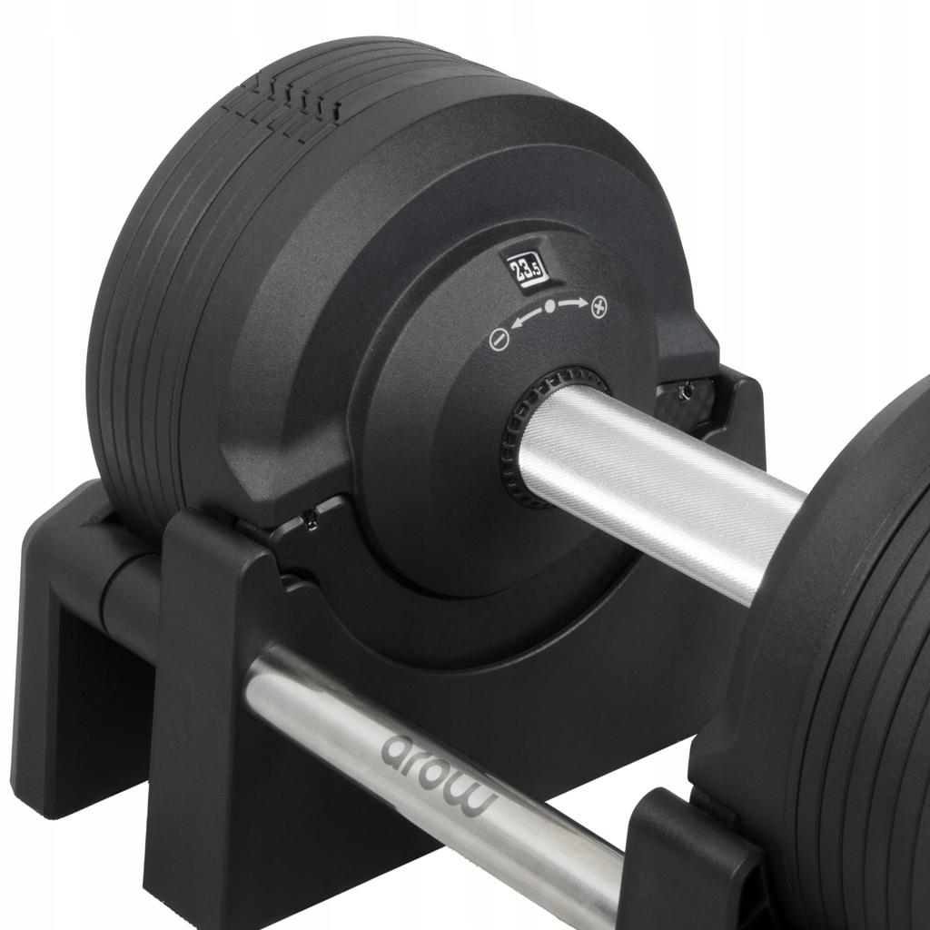 Adjustable dumbbell 23.5 kg With adjustable CO 1.5 kg black premium dumbbell
