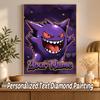 Gengar Custom Name Diamond Painting Personalized 5D Full Drill DIY Diamond Art Home Decor