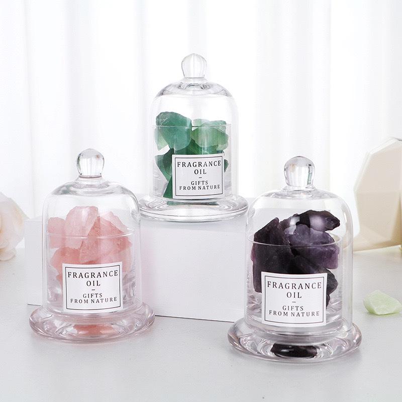 Crystal Stone Aroma Diffuser with Glass Cover - High-Grade Home Fragrance Ornament Westin White Tea