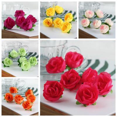 20/50pcs DIY Craft Beautiful Floral Artificial Rose Flower Heads Fake Bouquet Wedding Decoration