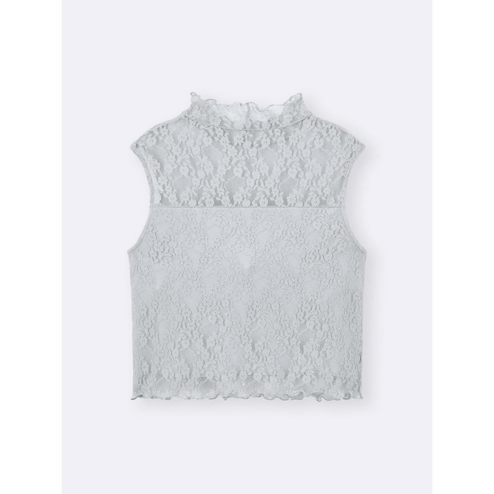 Gu By Uniqlo Bra Feel Cropped Lace T  Sleeveless 
