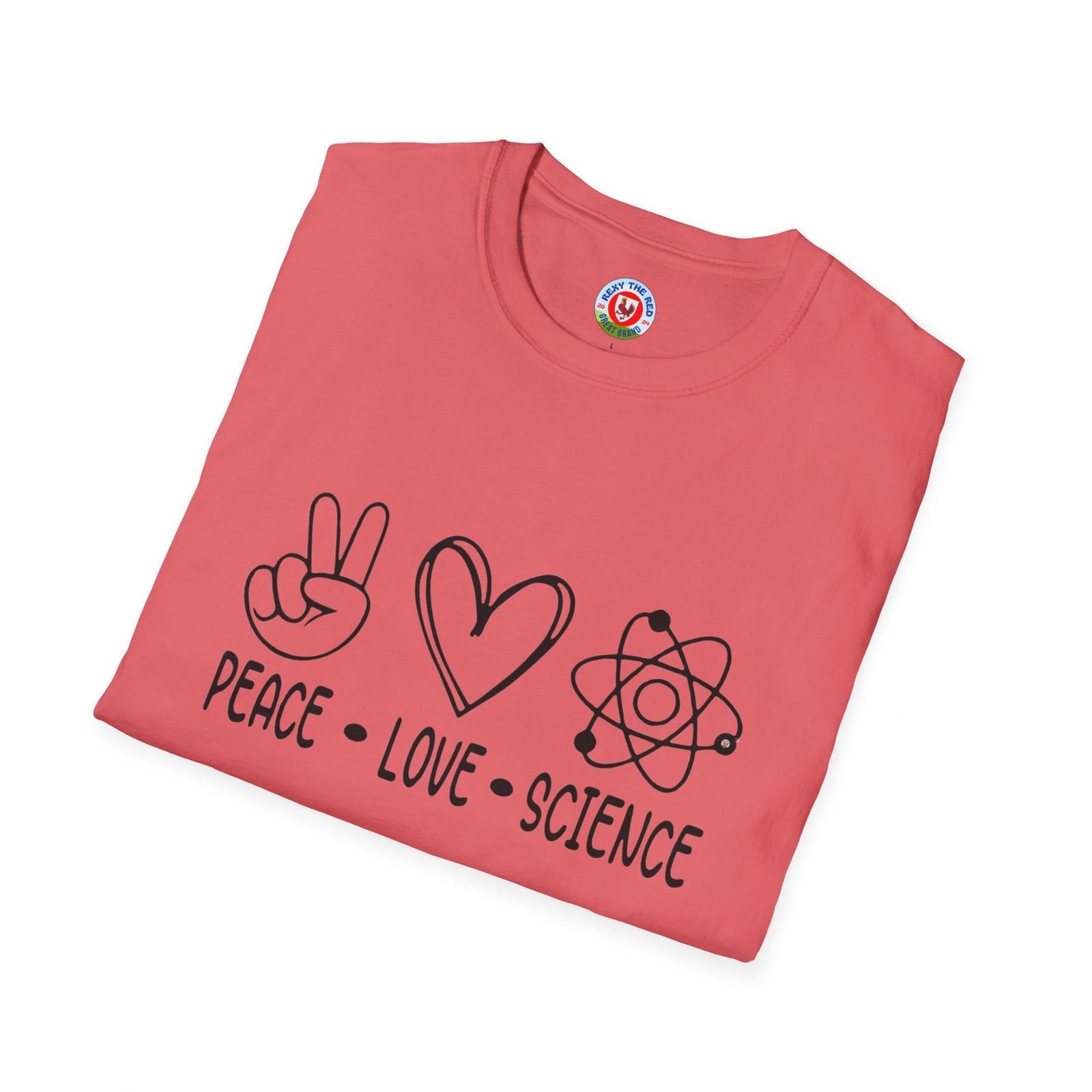 PEACE LOVE SCIENCE Unisex Softstyle T-Shirt XXXXL