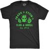 Herren Frank and Steins Bar and Grill T-Shirt Lustiges Frankenstein Halloween T-Shirt für Männer