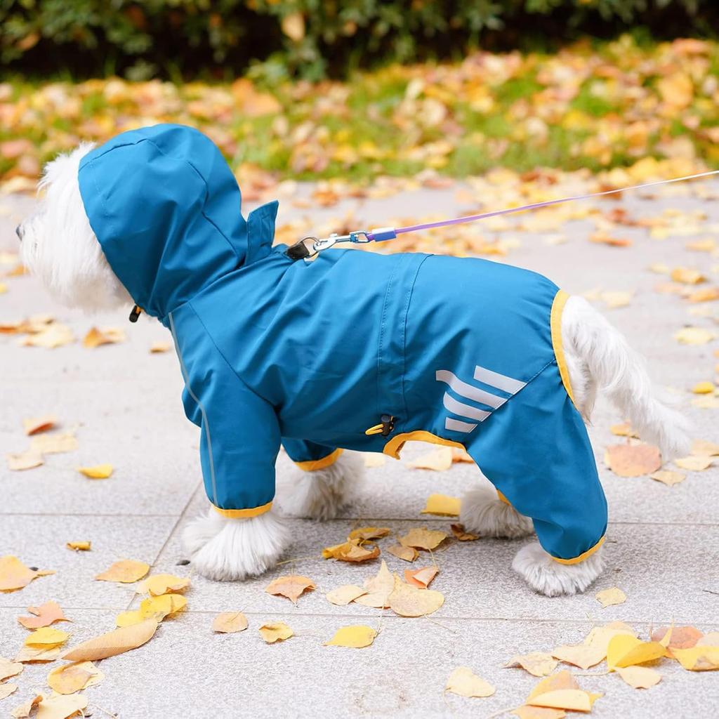 Dog Raincoat Reflective Waterproof Pet Clothes for Chihuahua Maltese Rain Coat Small Medium Dogs Jumpsuit Raincoat Dogs Overalls