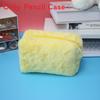 Macaron Plush Pencil Case With Hand Strap For School And Travel Use