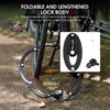 Bike Lock Foldable Password Rust-Proof Anti Theft MTB Road Bicycle Electric Lock for