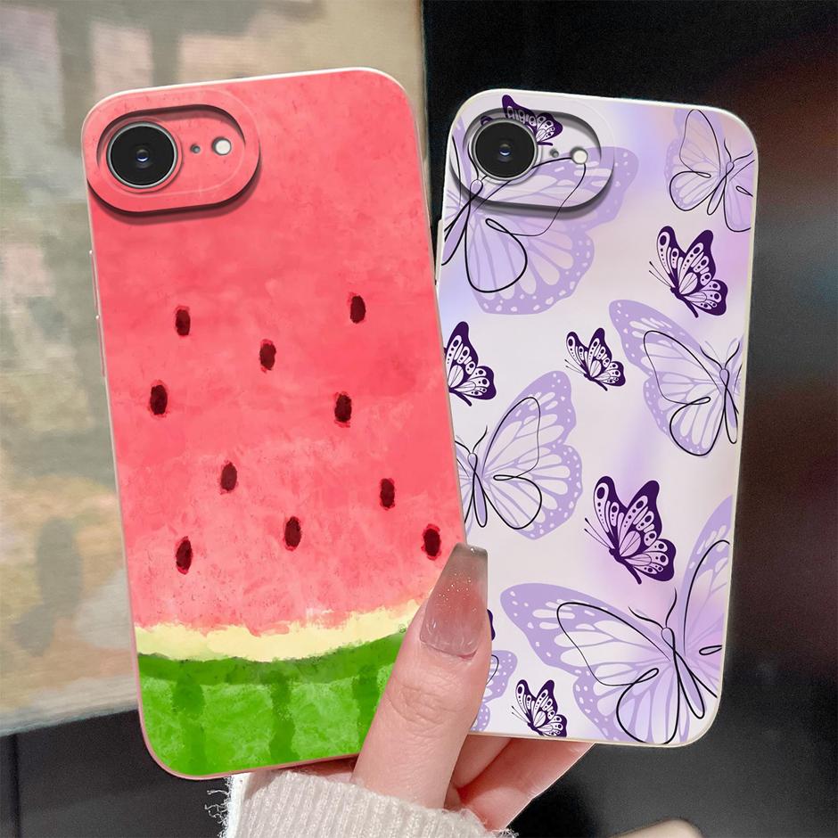 For iPhone17 17E 17Air 17Pro 17ProMax Case Pink Rose Rainbow Trendy Antifouling Bumper For iPhone17E iPhone 17 Pro Max Air Capa