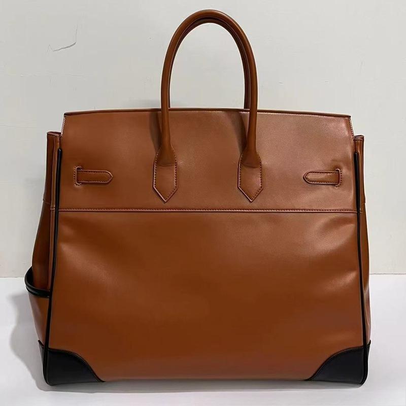 Direktverkauf ab Werk Lederstruktur splicing Lederhandtasche große Kapazität Reisetasche Umhängetasche Messenger Bag