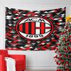 AC Milan Logo with Geometric Pattern Pattern Wall Hanging Tapestry Decorative Tapestry Home Decor for Bedroom and Living Room