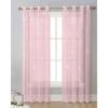 Christmas Snowflake Pink Yarn Curtain Window Tulle Curtains For Living Room Kitchen Sheer Window Treatments Voile Curtains