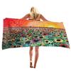 Oil Painting Sunflower Series Seaside Vacation Beach Towel Swimming Bath Towel Microfiber Sports Towel