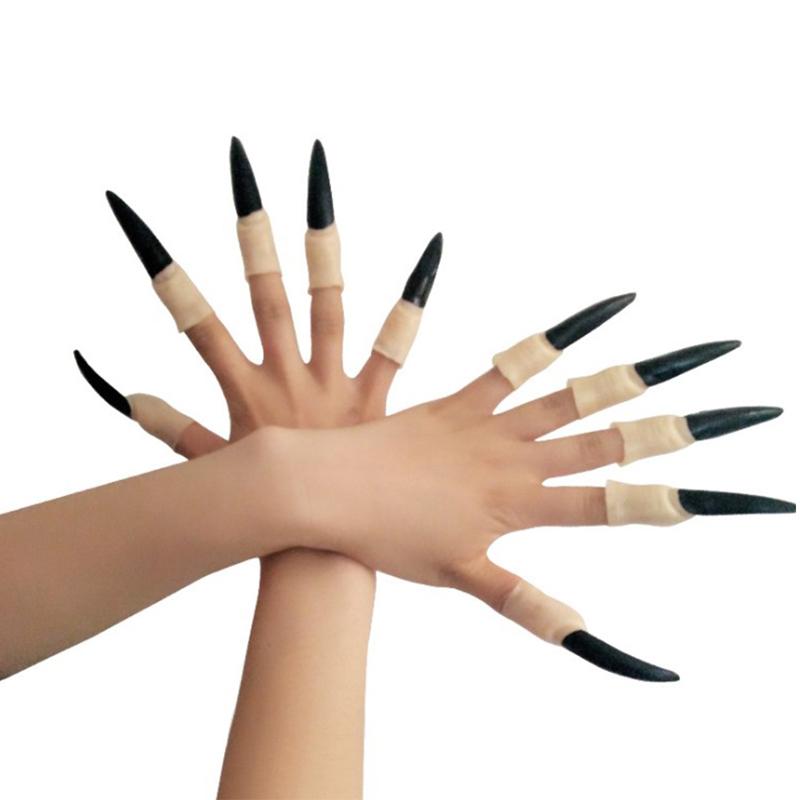 Halloween lange gefälschte Hexen Nase Requisiten Geist Finger Nagel Cosplay DIY Dekorationen