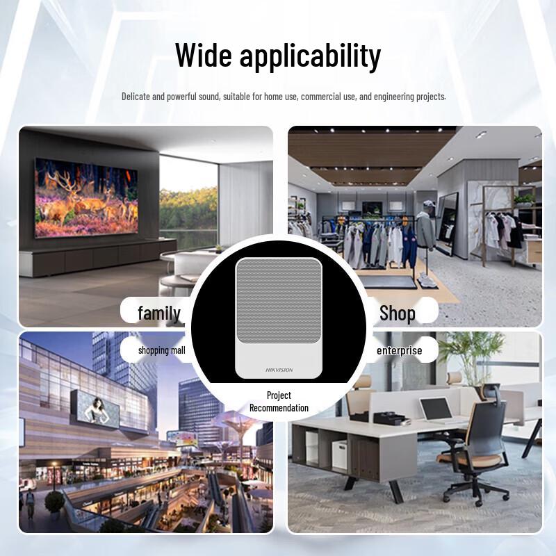Hikvision 10W Indoor Wall-mounted Speaker CN plug (adapter included) (CN version)