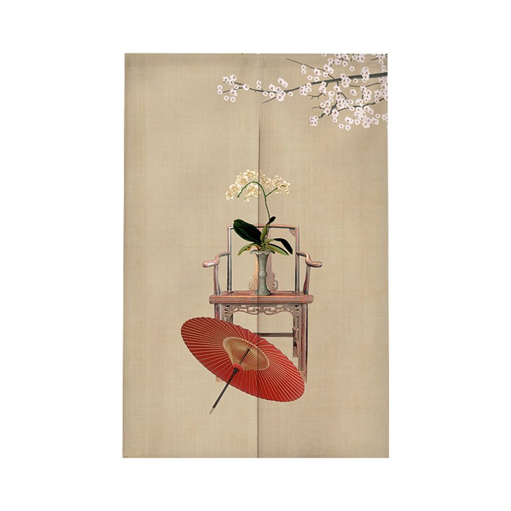 Bamboo Mat Japanese Noren Doorway Curtain Cotton Linen Chinese Style Door Curtain Window Treatment Tapestry Shading Decorative