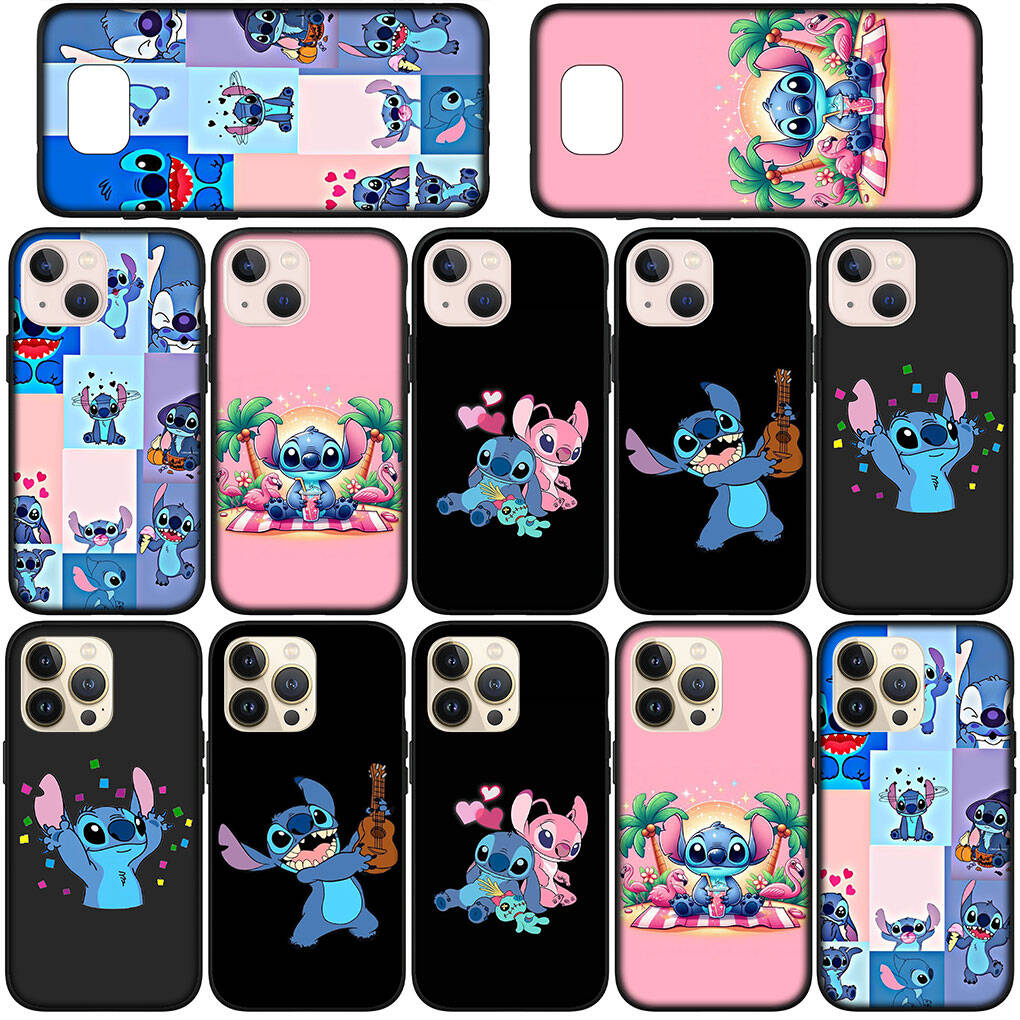 Phone Case for iPhone 17 16 15 Plus X XR 16E Huawei P30 P20 Lite Redmi Note 14 12 11 13 Pro Max OPPO A60 A80 A40 A18 A38 Blue Comics Lilo Stitch Cover