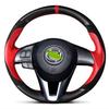 For Mazda 3 Axela Mazda 6 Atenza Mazda 2 CX-3 CX-5 2013-2017 Hand-Stitched Non-slip Sports Style Car Steering Wheel Cover