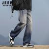JEEP SPIRIT Men's Retro Loose Straight-Leg Jeans
