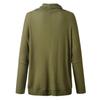 Women Solid Color Asymmetric Neck Long Sleeve Knitted Sweater